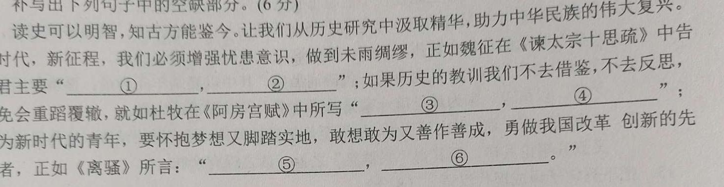 河南省2023-2024学年上学期高二10月月考(24132B)语文