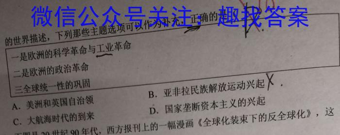 吉林省辉南县2023-2024高三上学期第二次半月考历史