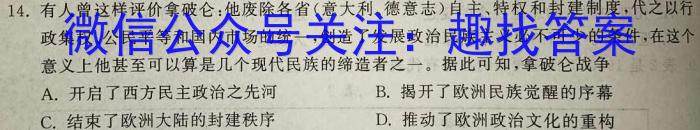 2024届Z20名校联盟（浙江省名校新高考研究联盟）高三第一次联考历史试卷