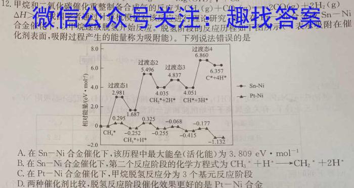 32024届浙江Z20第一次联考化学
