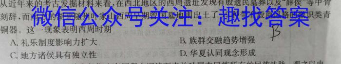 江西省稳派教育联考2024届高三开学摸底考试历史