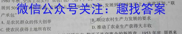 陕西省2024届九年级开学考试历史