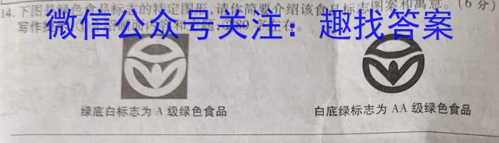 安徽省2023-2024学年度八年级阶段诊断(一)(R-PGZX F-AH)语文