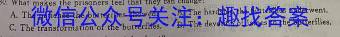 百师联盟2024届高三开学摸底联考（全国卷75分钟）英语试题