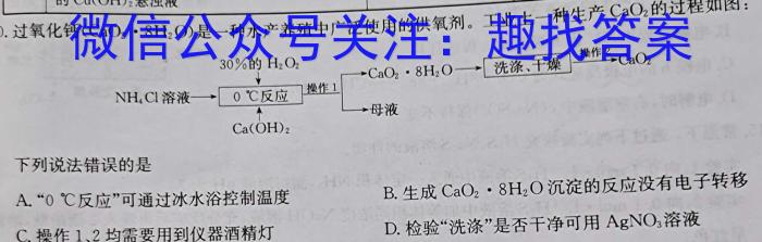 q2023-2024神州智达高三省级联测考试·摸底卷(一)化学