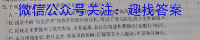 江西省南昌二十八中教育集团2023-2024学年八年级暑期开学阶段性测试试卷语文