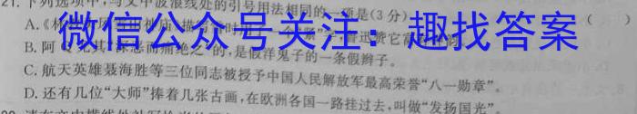 2024年普通高等学校全国统一模拟招生考试 高三10月联考(新未来)/语文