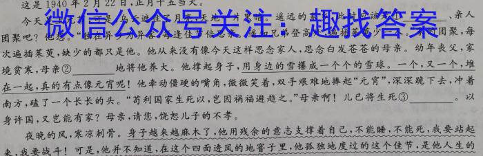 黑龙江省双鸭山市2023年新初一学年质量监测（9月）语文