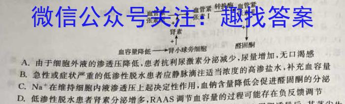 山东省2022级高二上学期校际联合考试(2023.08)生物试卷答案