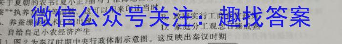 陕西省2023-2024学年秋季高二开学摸底考试（8171A）历史