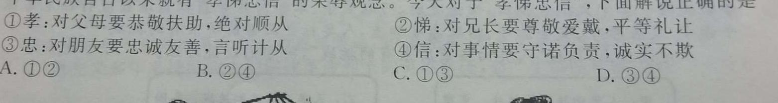 【精品】2024年湖南省普通高中学业水平合格性考试高二仿真试卷(专家版三)思想政治