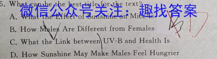 文海大联考·2024届高三起点考试（XJ）英语