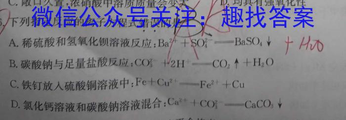 12024湖北部分名校新高考协作体高三起点考化学