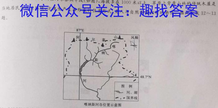 智慧上进 江西省2024届新高三秋季入学摸底考试q地理