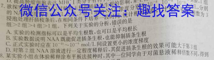 ［衡水大联考］衡水金卷2024届新高三摸底联考（先享卷）生物