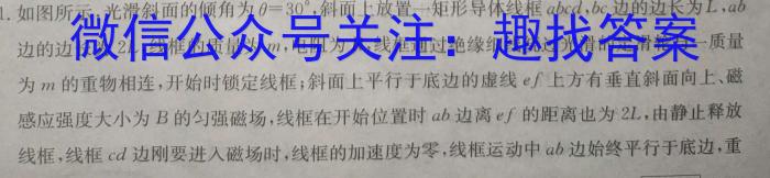 2024届全国大联考高三第一次联考 1LK·(新高考)物理.