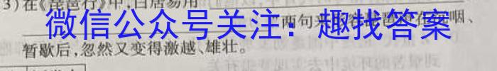 文博志鸿·河南省2023-2024学年九年级第一学期学情分析一语文