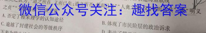 安徽省池州市2023-2024学年九年级上学期开学考试历史