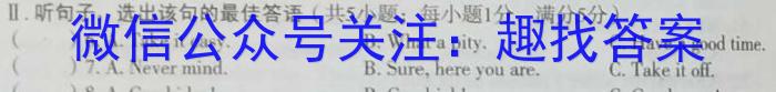 智慧上进·2024届高三总复习双向达标月考调研卷（一）英语