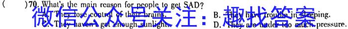 安徽省2024届九年级阶段评估（一）【1LR】英语试题