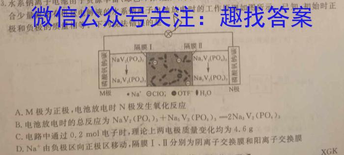 q九师联盟 2024届9月高三高考仿真模拟(LG)化学
