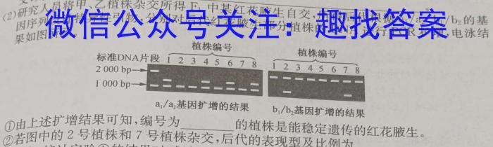 24届高三年级TOP二十名校调研考试一生物试卷答案
