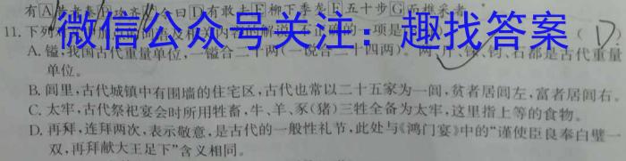 名校联考 2024届高三总复习·月考卷(一)语文