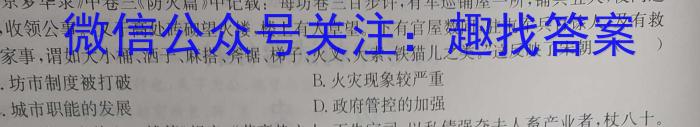 山西省2024届九年级阶段评估(一)【1LR】历史试卷