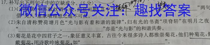 陕西省西安市2024届第一学期九年级第一次学科素养测试/语文