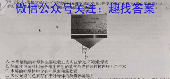 河北省保定市竞秀区2023-2024学年度八年级第一学期开学学业质量监测生物试卷答案