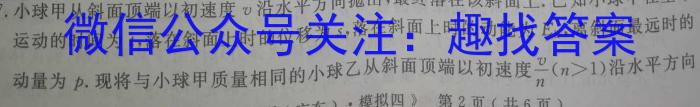 天一大联考2023-2024学年高三年级阶段性测试(一)物理`