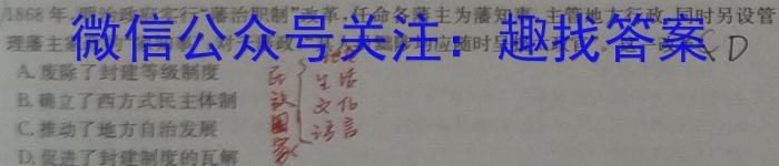 河南省教育研究院2024届新高三8月起点摸底联考化学试卷及参考答案历史