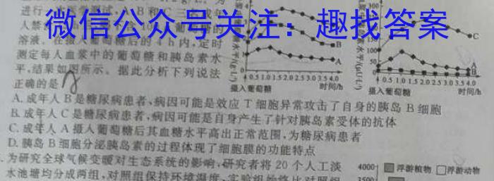 ［黑龙江大联考］黑龙江省2024届高三9月联考生物试卷答案