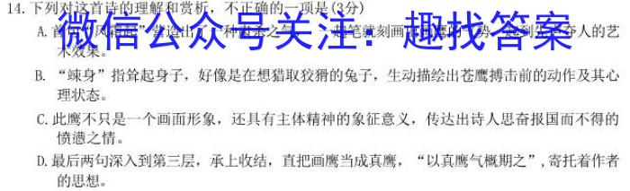 贵州省铜仁市2023年7月高二年级质量监测试卷语文