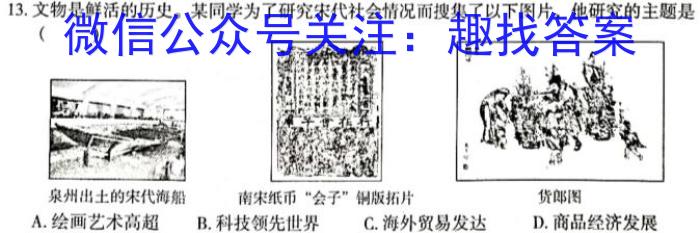 安徽省十联考 合肥一中2022-2023学年高二年级下学期期末联考历史