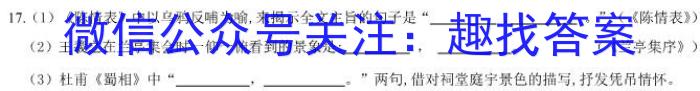 河南省驻马店市2022~2023学年度高二第二学期期终考试语文