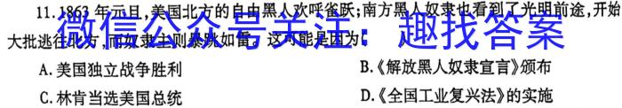 广西省2023年春季期高二年级期末教学质量监测(23-540B)历史试卷