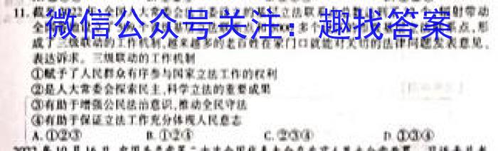 1号卷·2023年A10联盟高一年级(2022级)下学期期末考试政治~