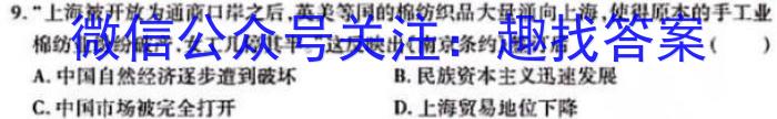 云南省2022~2023学年下学期巧家县高二年级期末考试(23-553B)历史