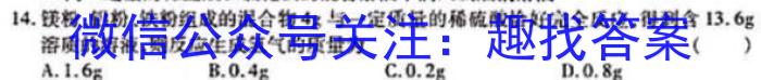 砀山县铁路中学2022-2023学年七年级下学期期末教学质量监测化学