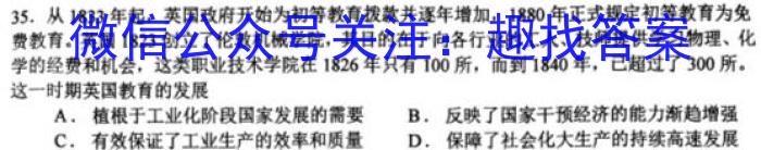 安徽省六安市金寨县2022-2023学年度八年级第二学期期末质量监测历史试卷