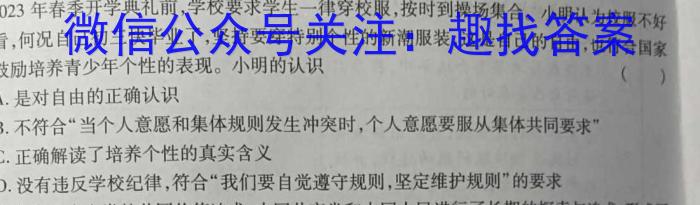广西南宁市2022-2023学年度高二年级下学期期末普高联考政治1
