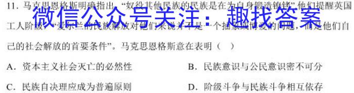 安徽省2022-2023学年度第一学期八年级期末学习评价历史