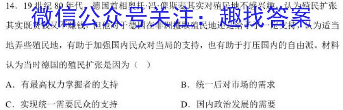 河南省洛阳创新发展联盟2024届高三阶段性检测(23-583C)历史