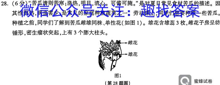 黄山市2024-2023学年度第二学期七年级期末质量检测生物