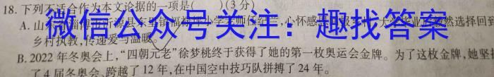 广西省柳州市校际联盟高二年级期末考试(23-577B)语文