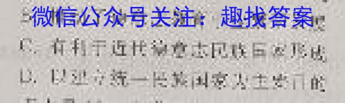 安徽省2022-2023学年度高二年级下学期期末学情检测(23101B)历史
