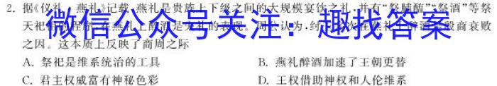 宝鸡教育联盟2024-2023学年度第二学期高二期末质量检测(23734B)历史