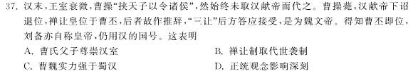 2024届分科综合检测卷(五)历史