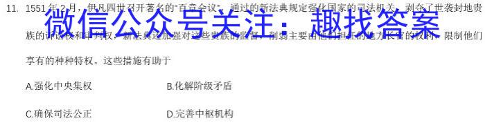 河南省平顶山市2022-2023学年高一下学期期末调研考试历史